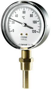 Термометр біметалічний радіальний Cewal RD 63 VI (Ø63mm 0-120°C L-50)
